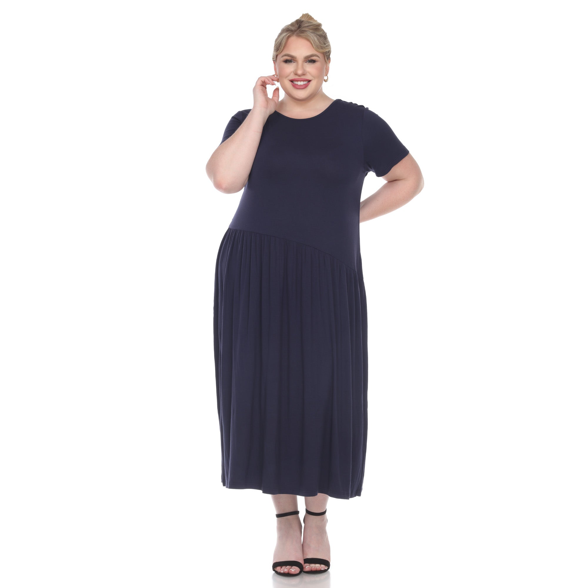 Short Sleeves Maxi Dress - Plus - DressbarnDresses