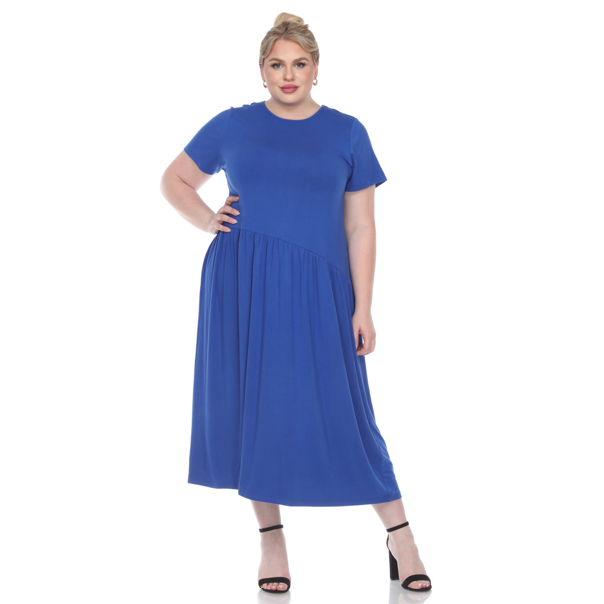 Short Sleeves Maxi Dress - Plus - DressbarnDresses
