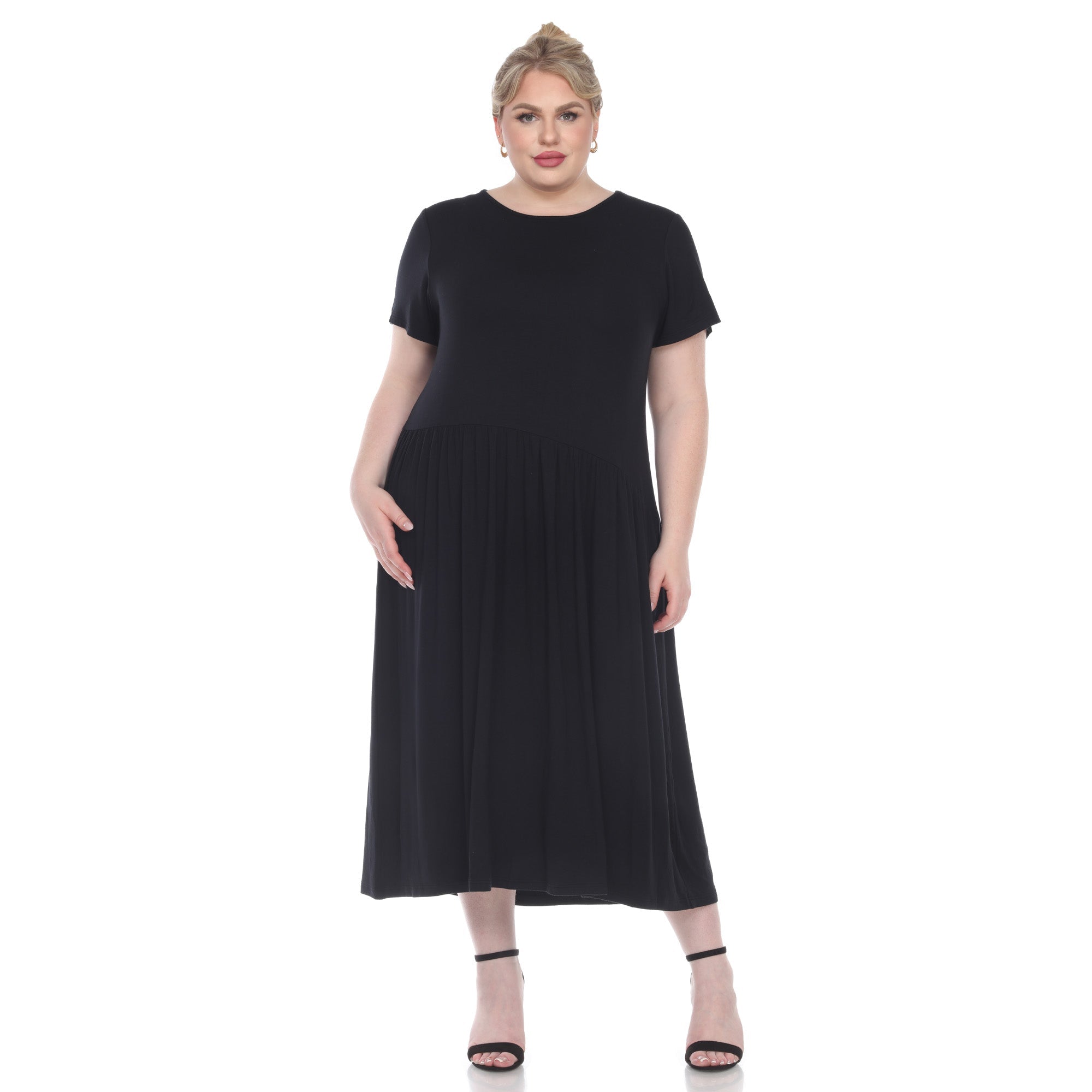 Short Sleeves Maxi Dress - Plus - DressbarnDresses