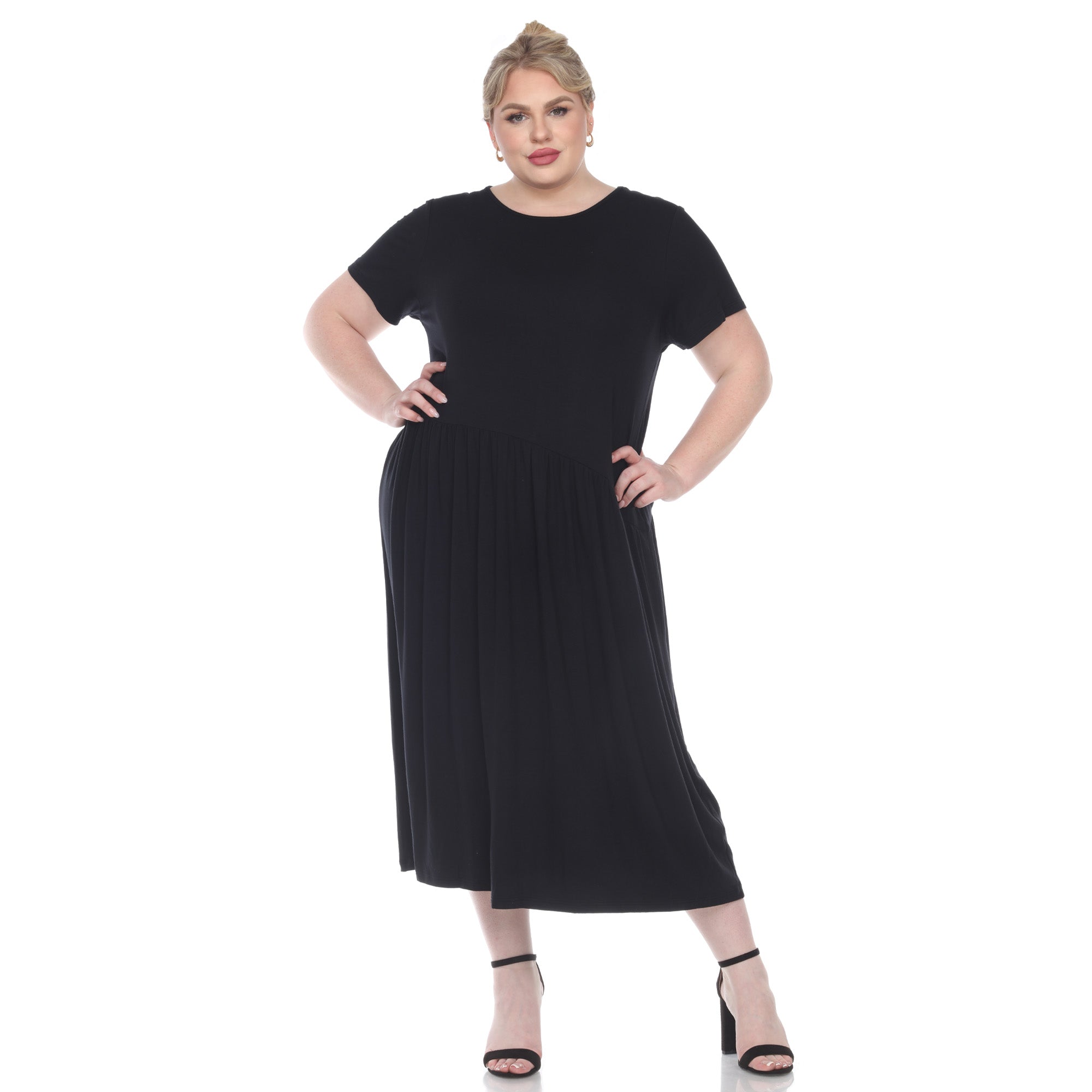 short sleeve maxi dress plus BELAROI Womens Plus Size Maxi Dress Summer V Neck Short Sleeve Casual Long Dresses Pockets Beach Coverup Vacation Outfits (1X, G1-Beige) at Amazon Women's Clothing store