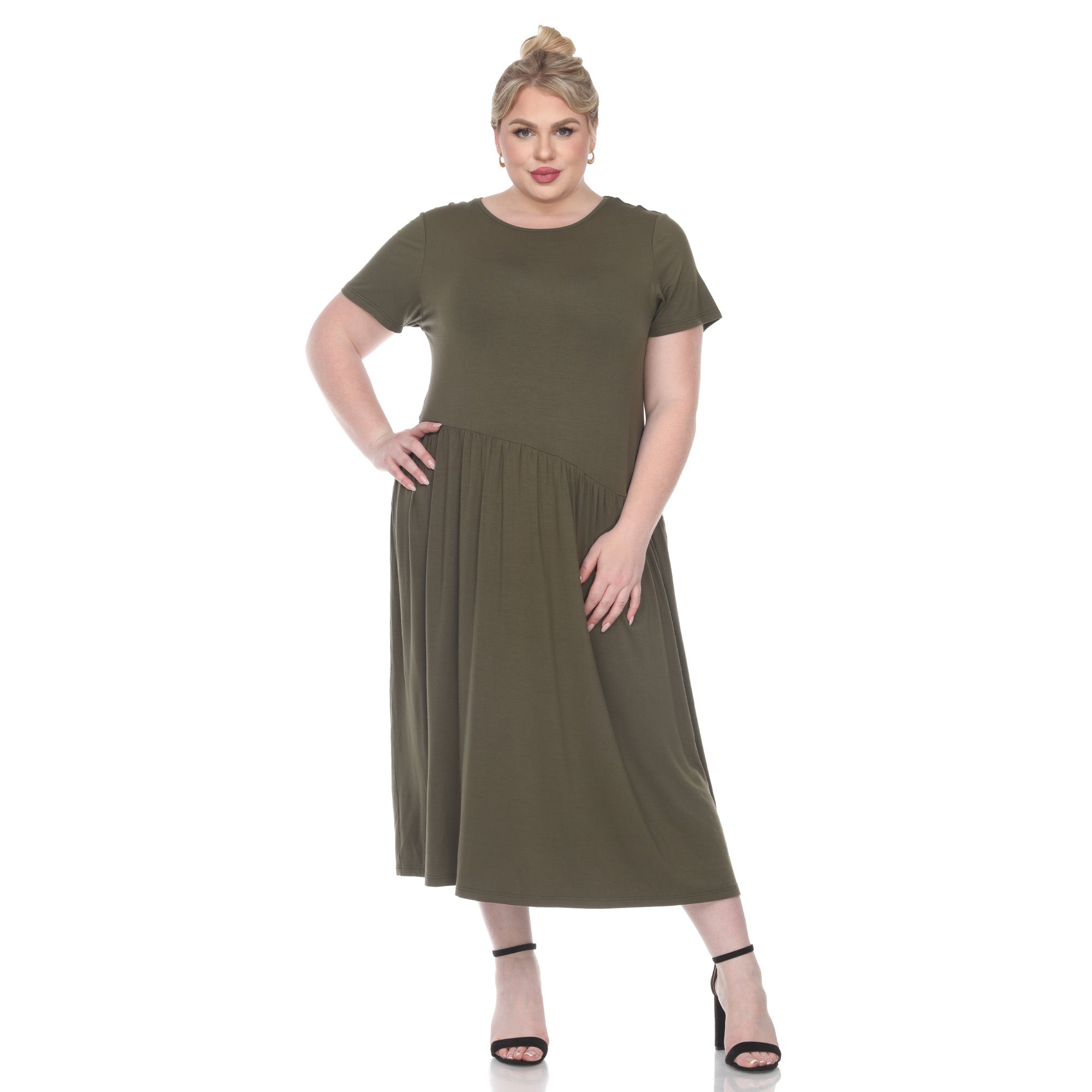 Short Sleeves Maxi Dress - Plus - DressbarnDresses