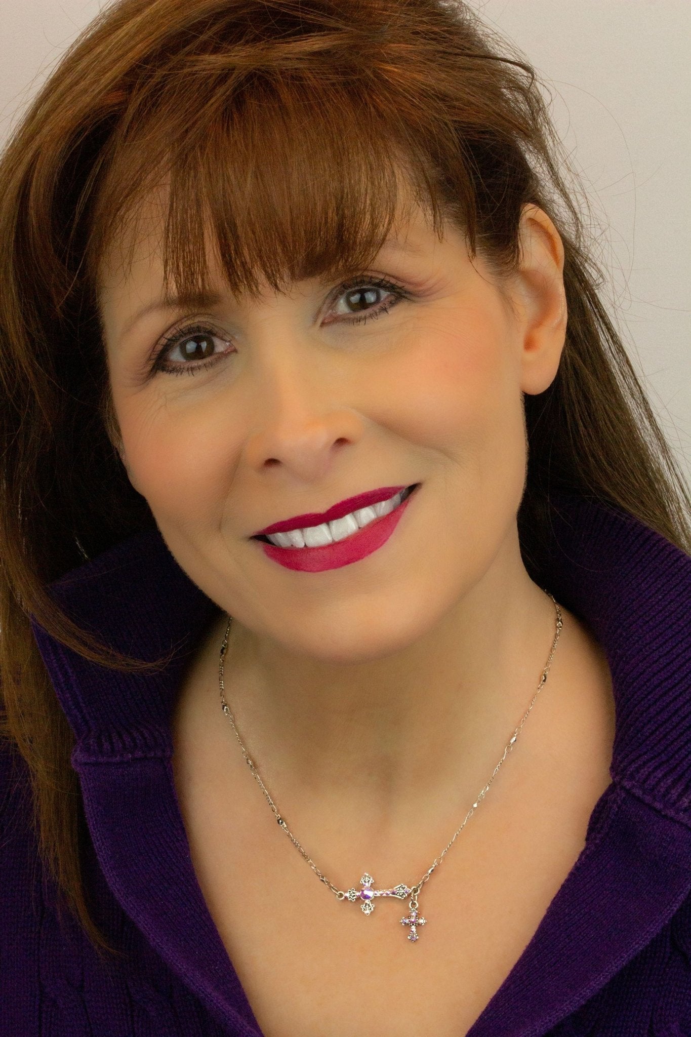 Side Cross & Dangle Necklace Dressbarn