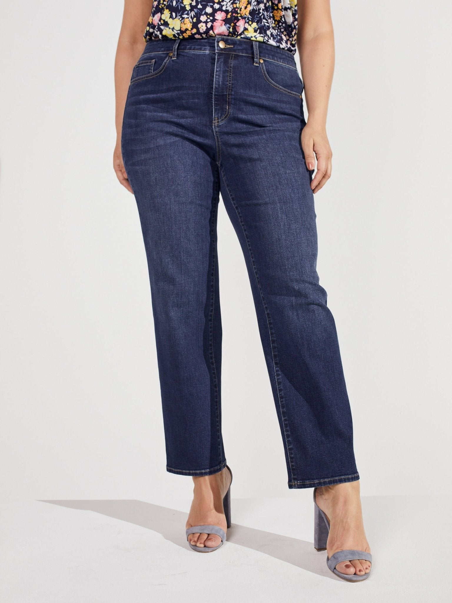 Signature 5 Pocket Straight Leg Jeans - Plus - DressbarnApparel