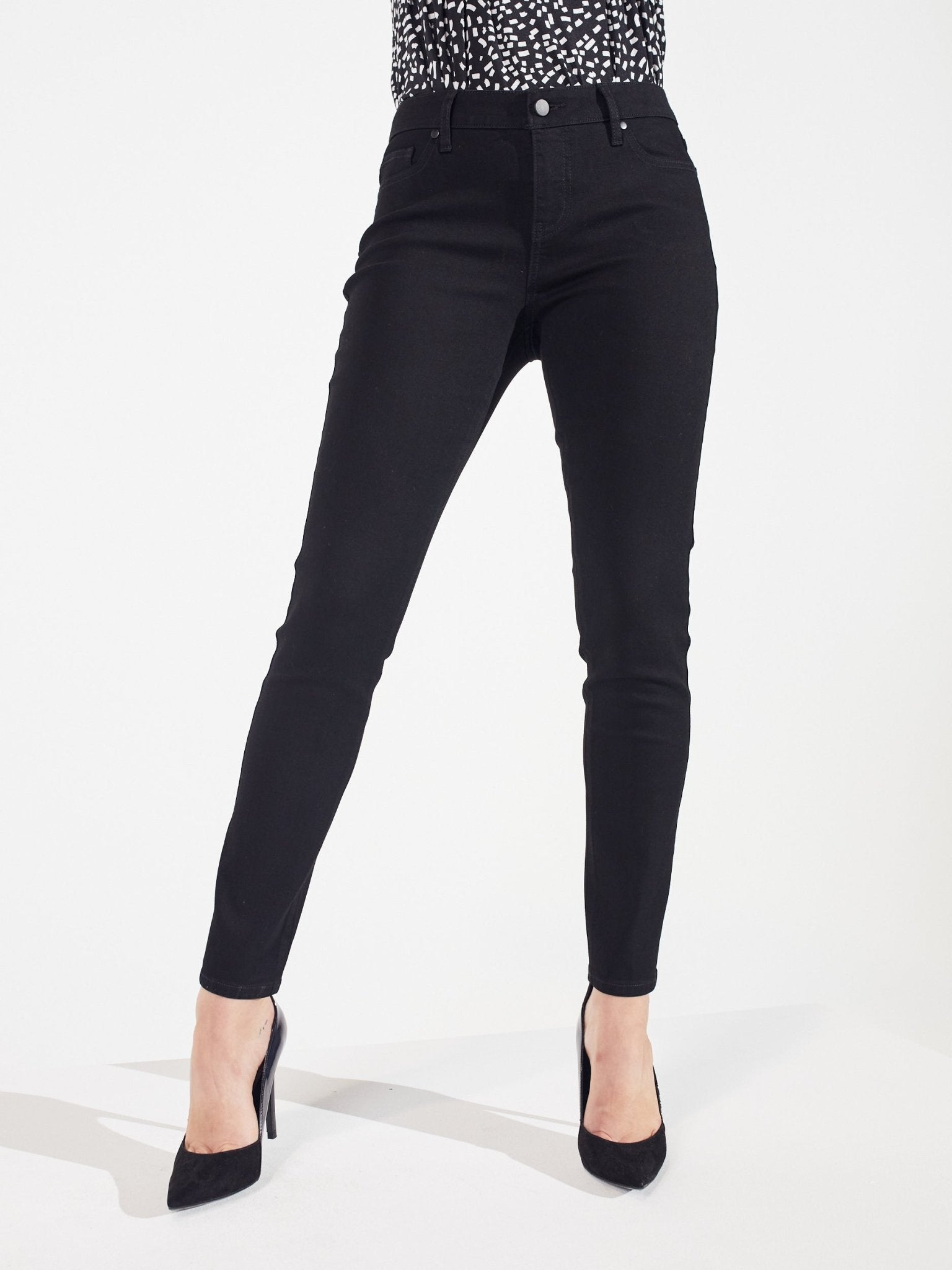 Westport Signature Skinny 5 Pocket Denim Jean Black / 6