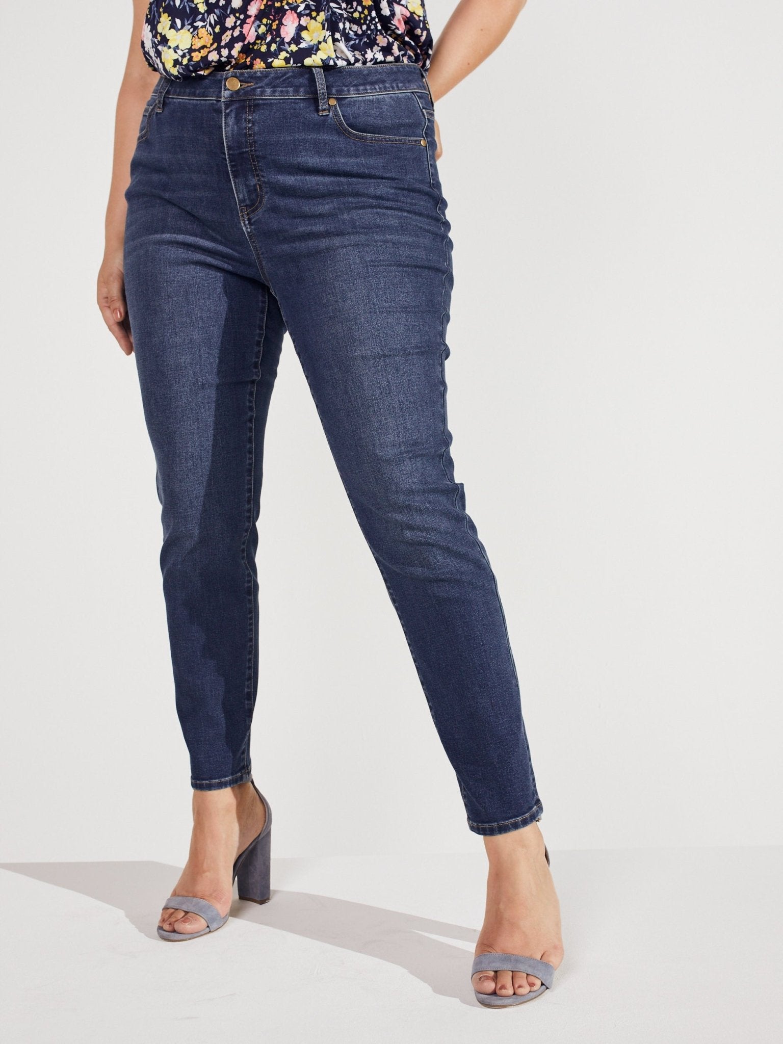 Signature Skinny 5 Pocket Denim Jean - Plus - DressbarnDenim