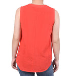 Sleeveless Blouse With Eyelet Insets - Petite - DressbarnShirts & Blouses