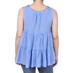Sleeveless Tiered Blouse - Petite - DressbarnShirts & Blouses