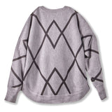Soft Acrylic Crew Neck Geo Pattern Sweater - Plus - DressbarnShirts & Blouses