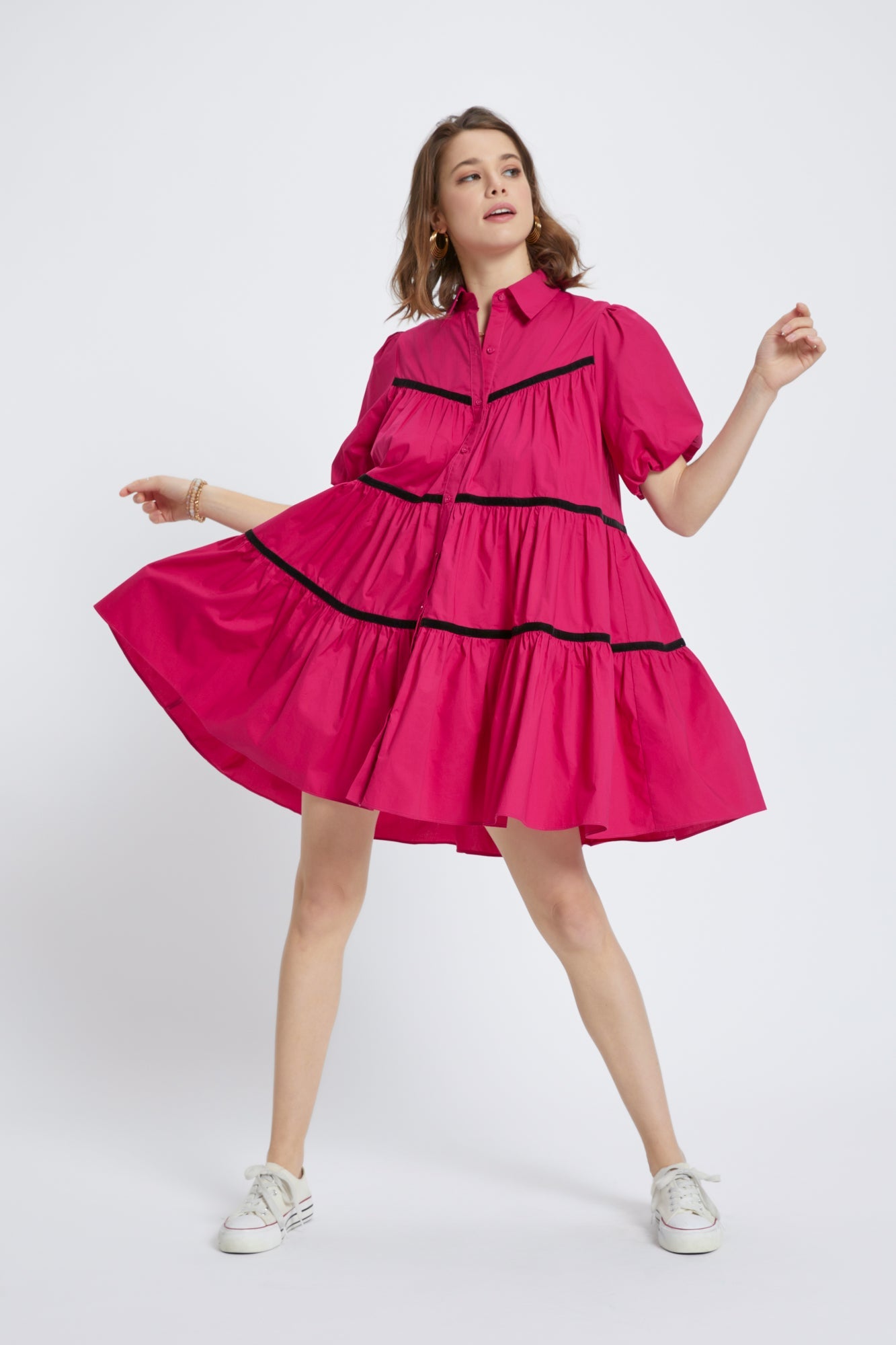 Solid Mila Poplin Dress - DressbarnDresses