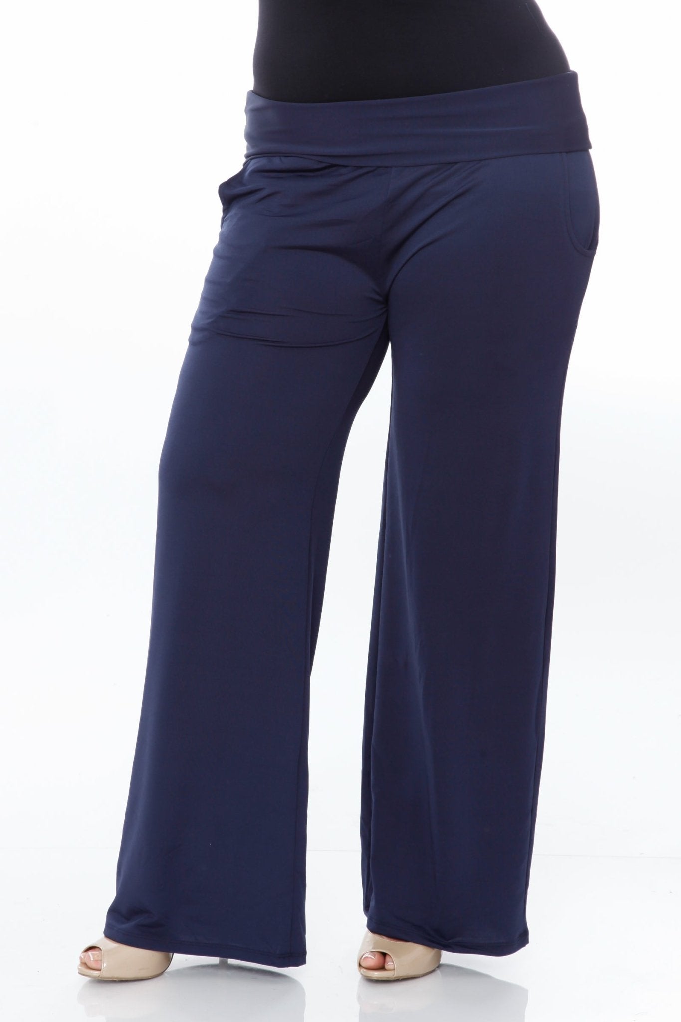 Solid Palazzo Pants - Plus - DressbarnPants