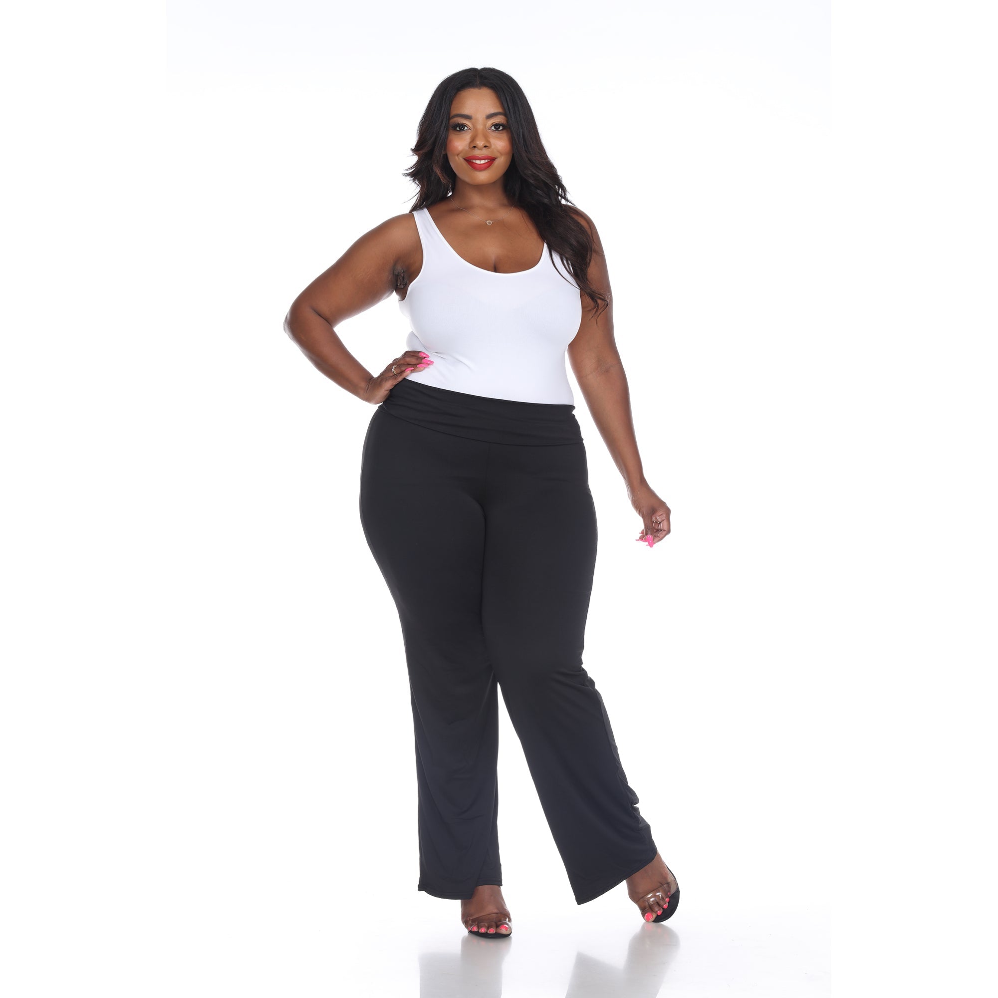 Solid Palazzo Pants - Plus - DressbarnPants