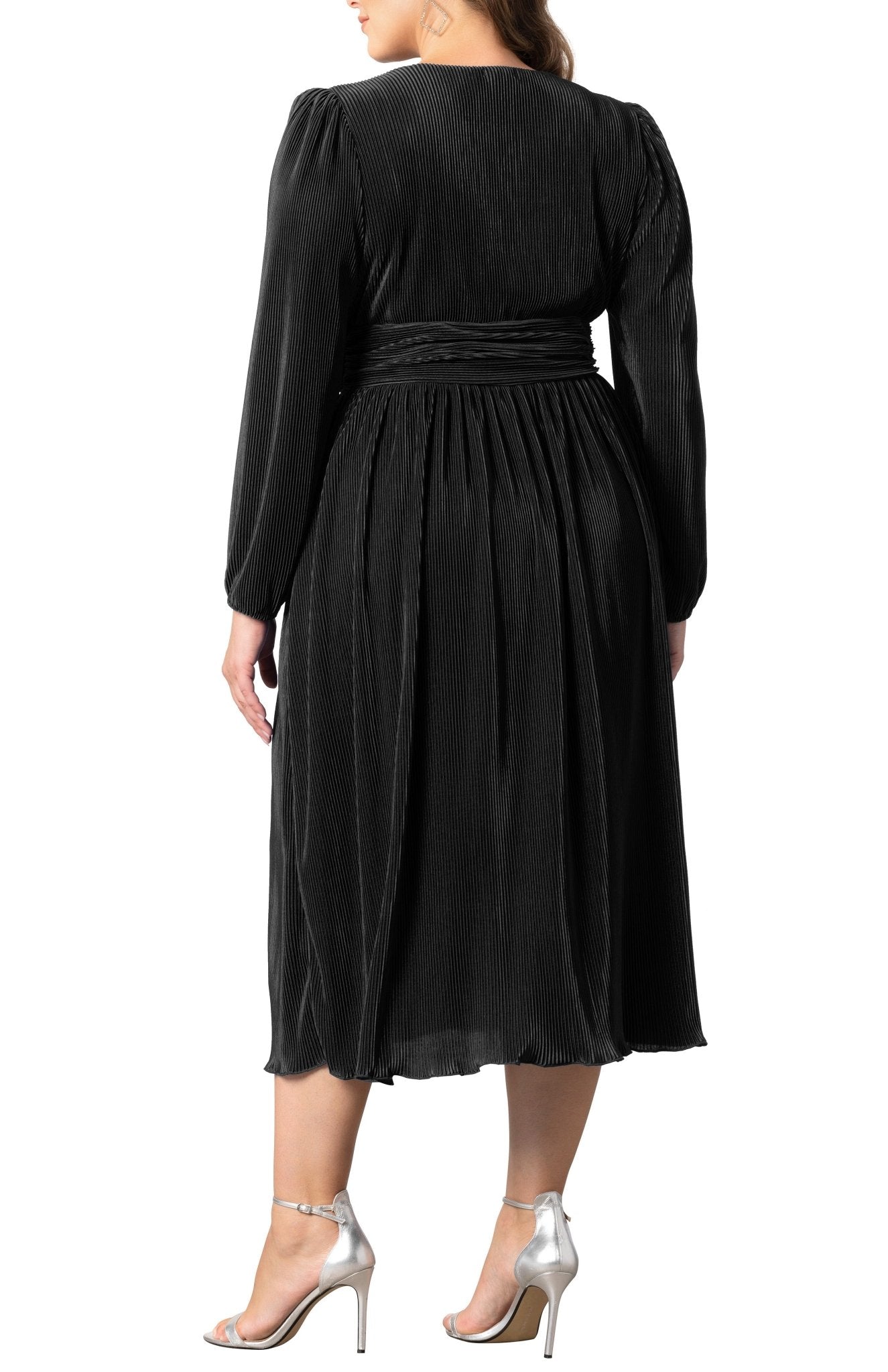 Sophie Long Sleeve Pleated Cocktail Dress - Plus - DressbarnDresses