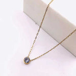 Stainless Steel Gold Solitaire Necklace - DressbarnNecklaces