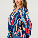 Stylish Knotted Front Top Effortless Elegance for Any Occasion - DressbarnShirts & Blouses