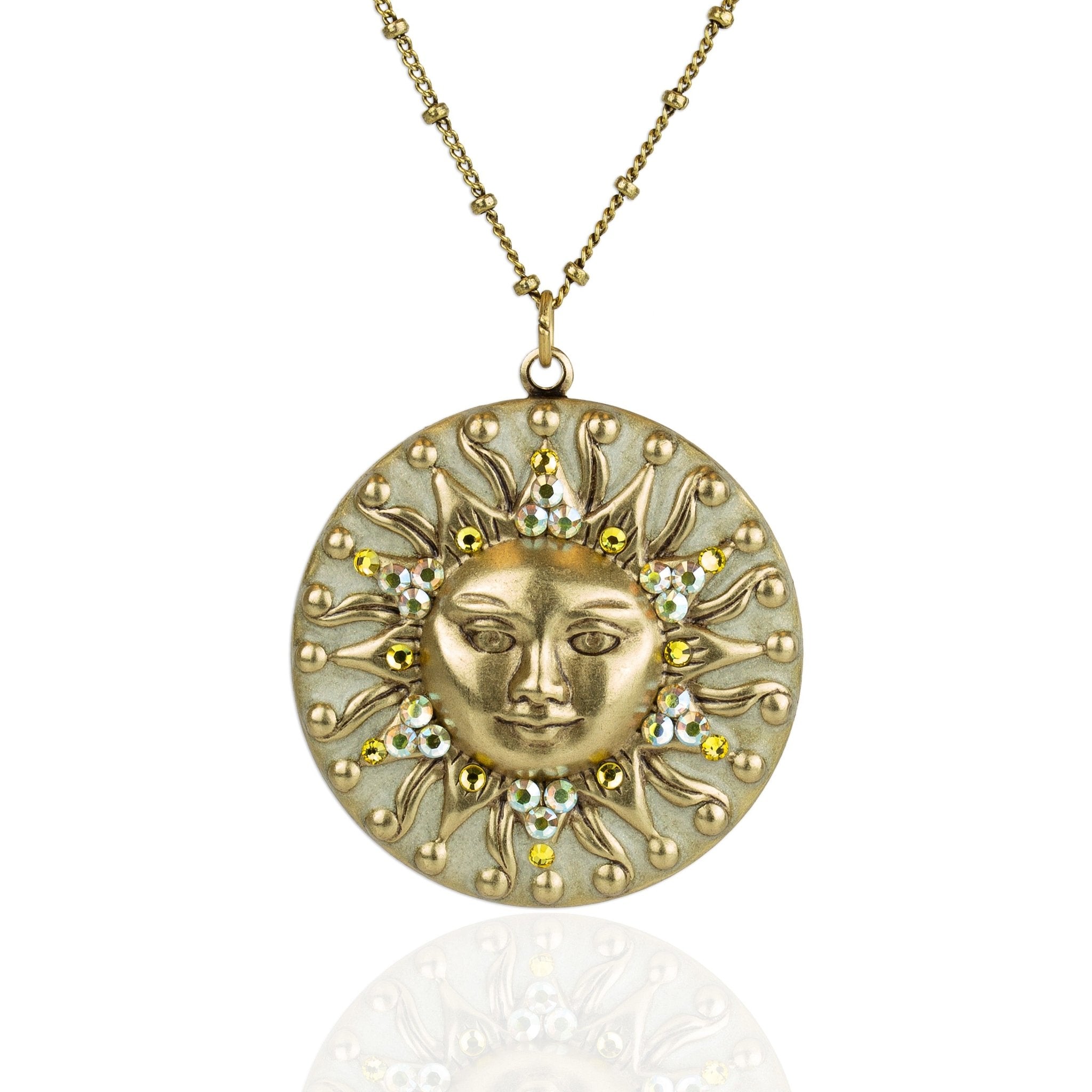 Sun Medallion Pendant Necklace - DressbarnNecklaces