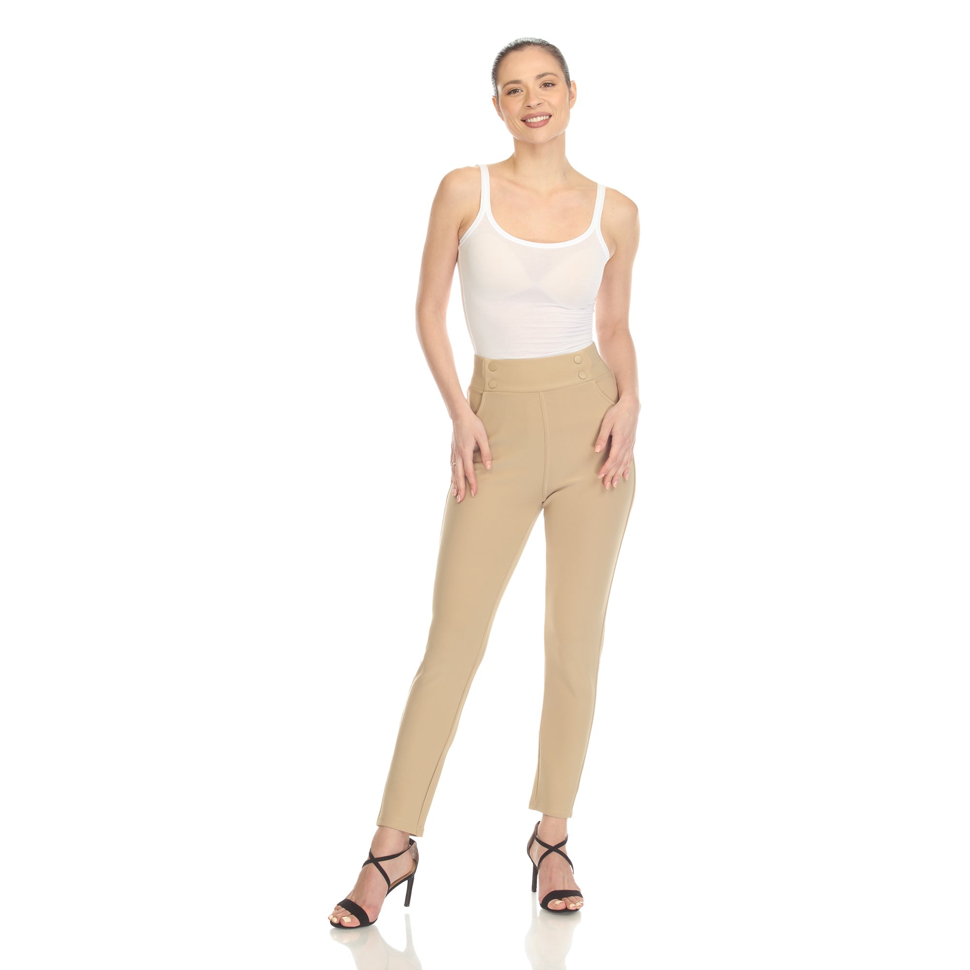 Super Soft Elastic Waistband Scuba Pants - DressbarnPants