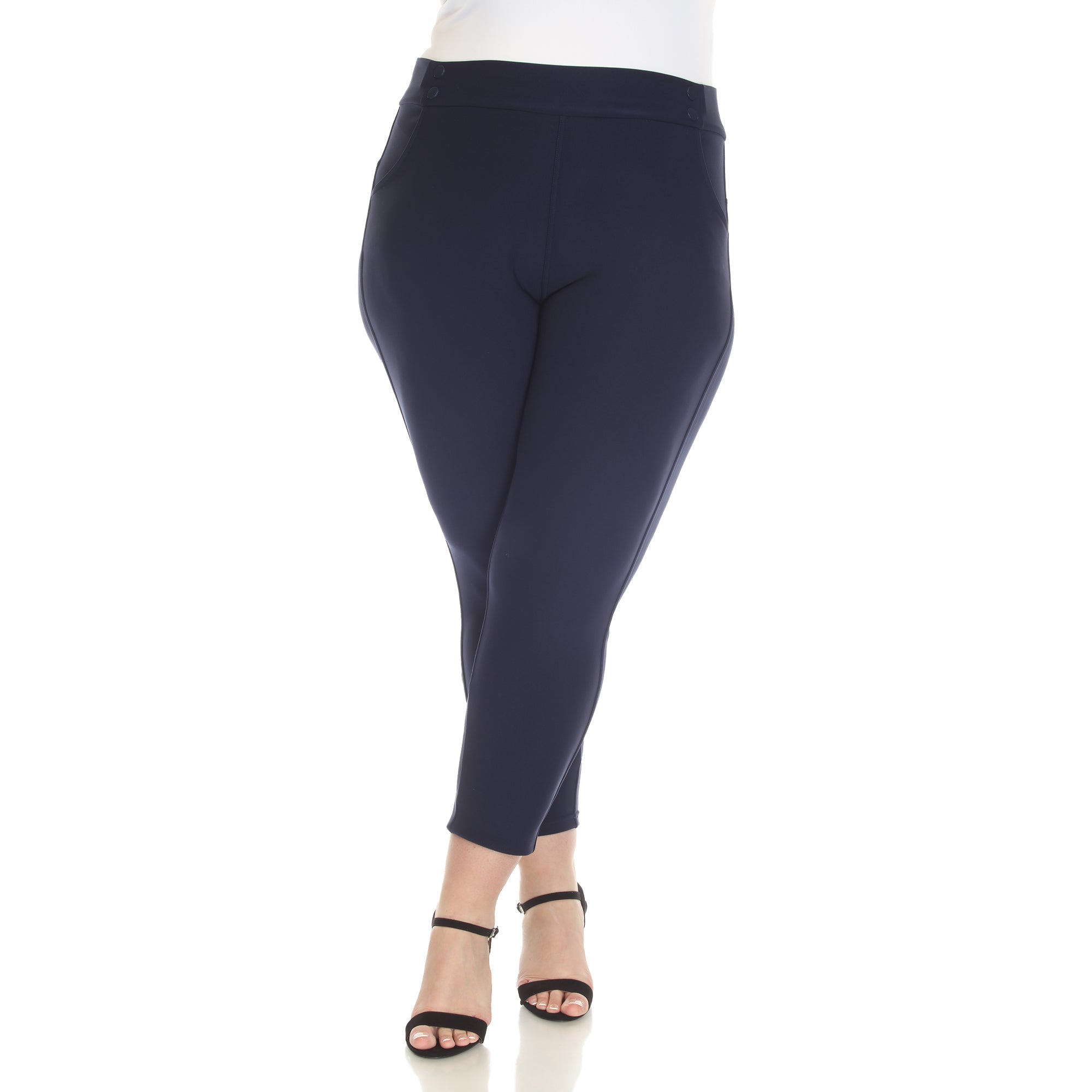 Super Soft Elastic Waistband Scuba Pants - Plus - DressbarnPants