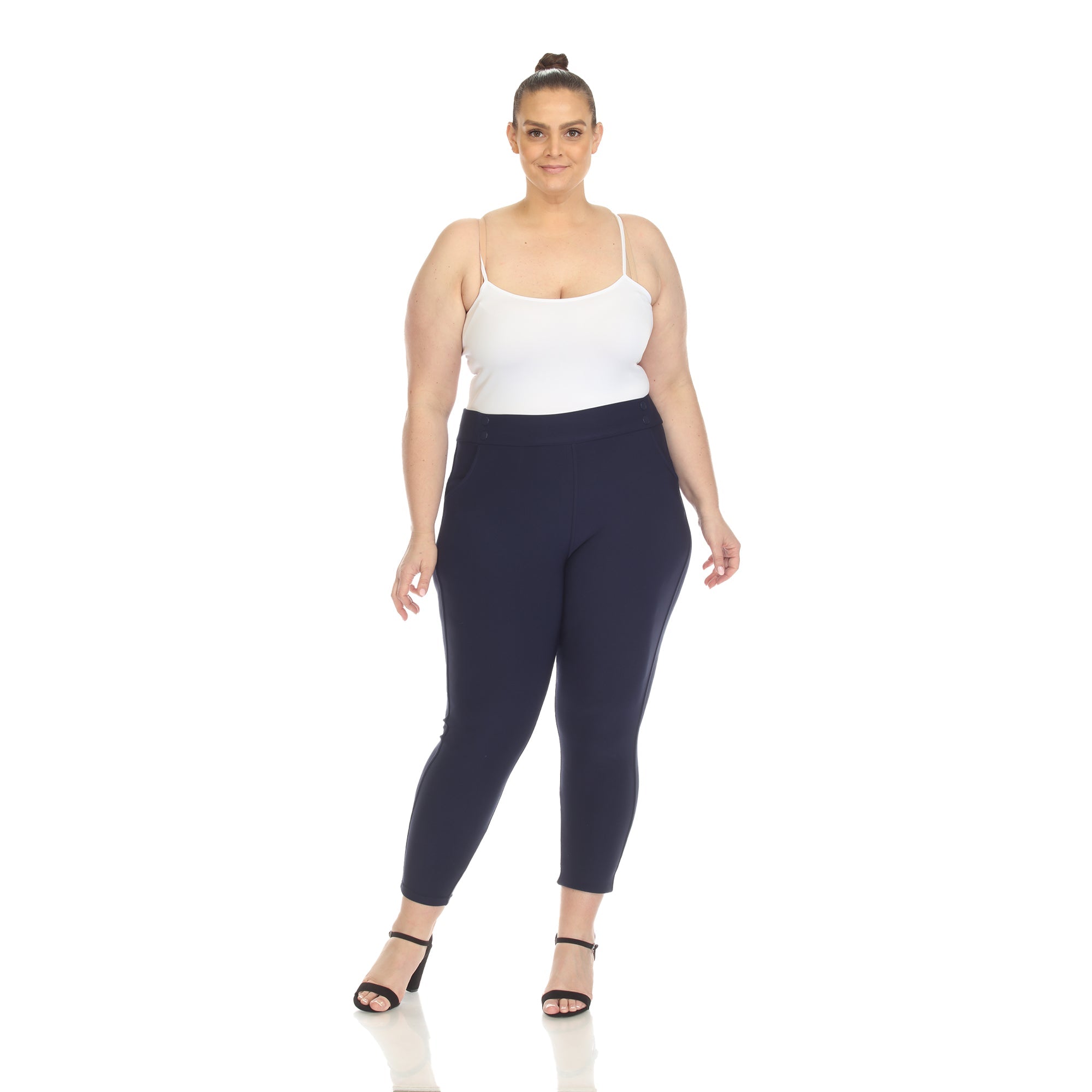 Super Soft Elastic Waistband Scuba Pants - Plus - DressbarnPants