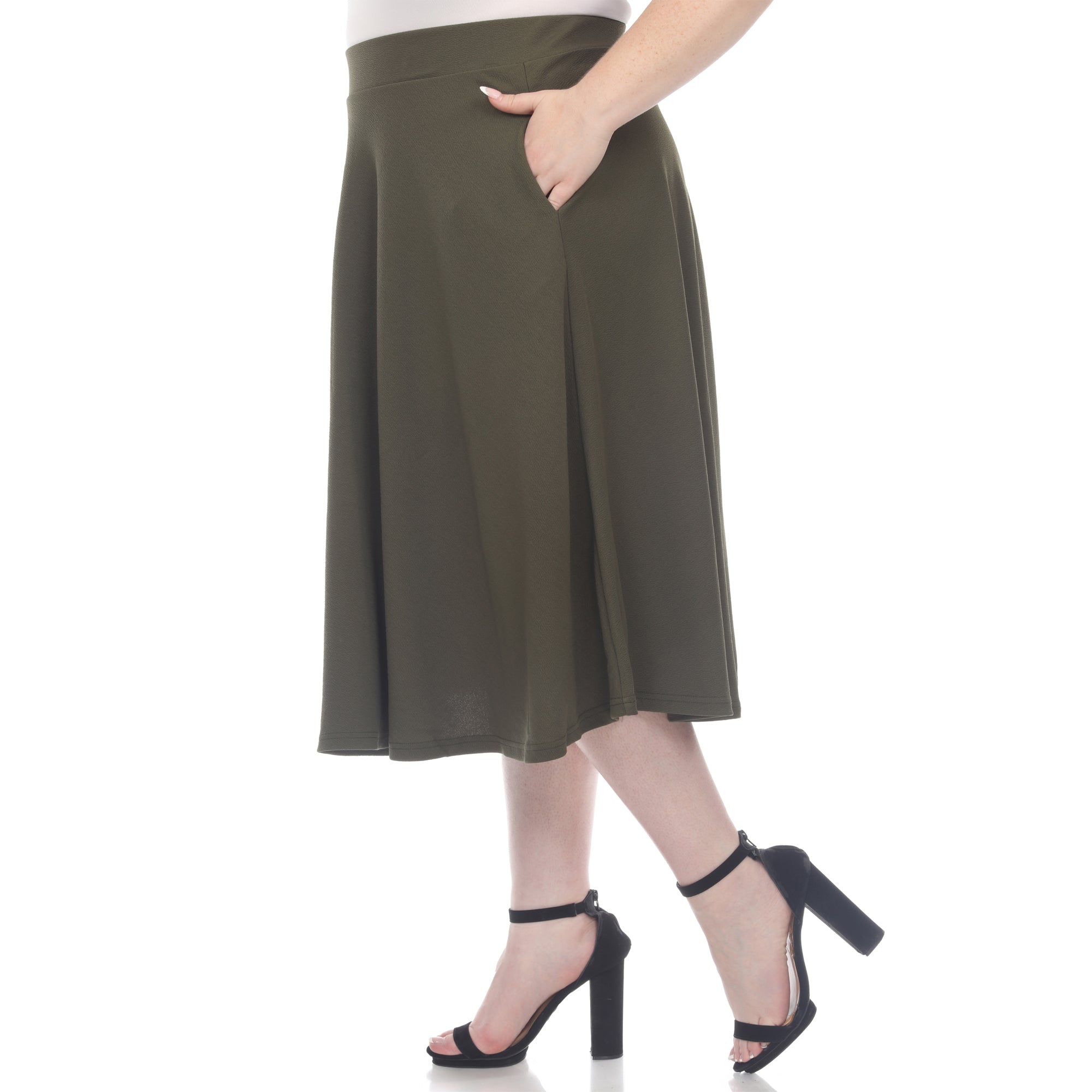 Tasmin Flare Midi Skirts - Plus - DressbarnSkirts