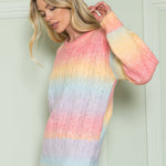 Tie-dye Cable Knit Sweater - DressbarnSweatshirts & Hoodies