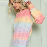 Tie-dye Cable Knit Sweater - DressbarnSweatshirts & Hoodies
