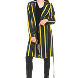 Trench coat multi stripe long line belted jacket - DressbarnCoats & Jackets