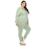Two Piece Fleece Sweatsuit Set - Plus - DressbarnOutfit Sets