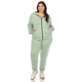 Two Piece Fleece Sweatsuit Set - Plus - DressbarnOutfit Sets