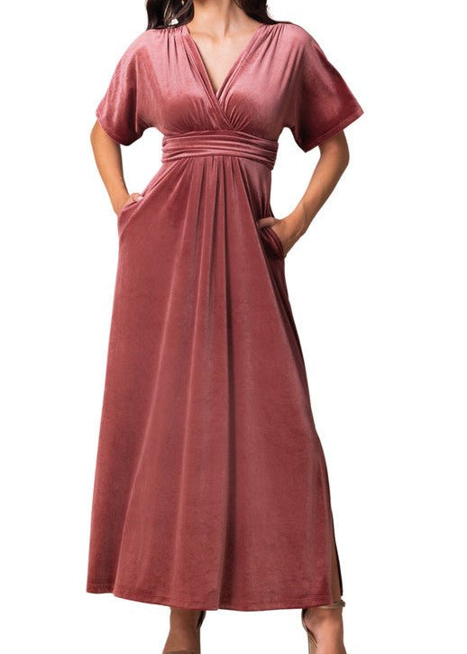 velvet long dresses for women Flora' Maxi Dress Grace and Joy Company in padding ensures the bodice maintains its shape and provides extra security Women's Velvet Cocktail & Formal