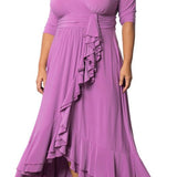 Veronica Ruffled Evening Gown - Plus - DressbarnDresses