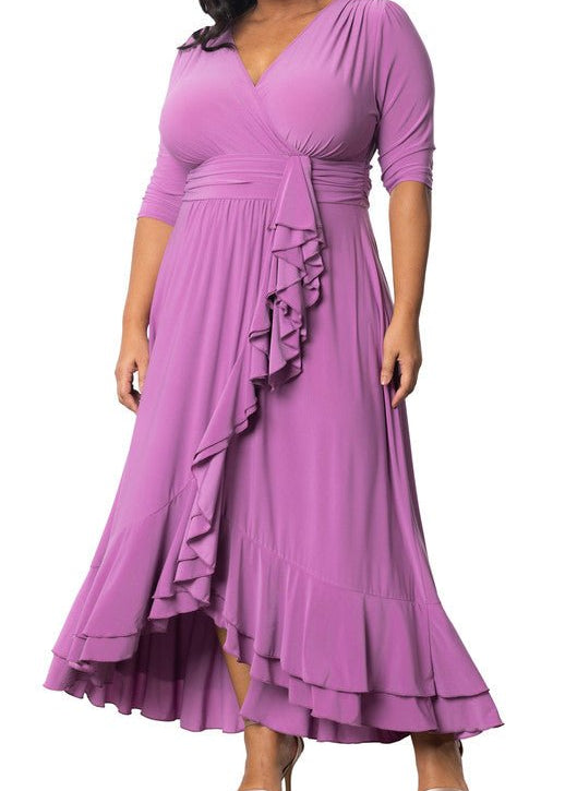 Veronica Ruffled Evening Gown - Plus - DressbarnDresses