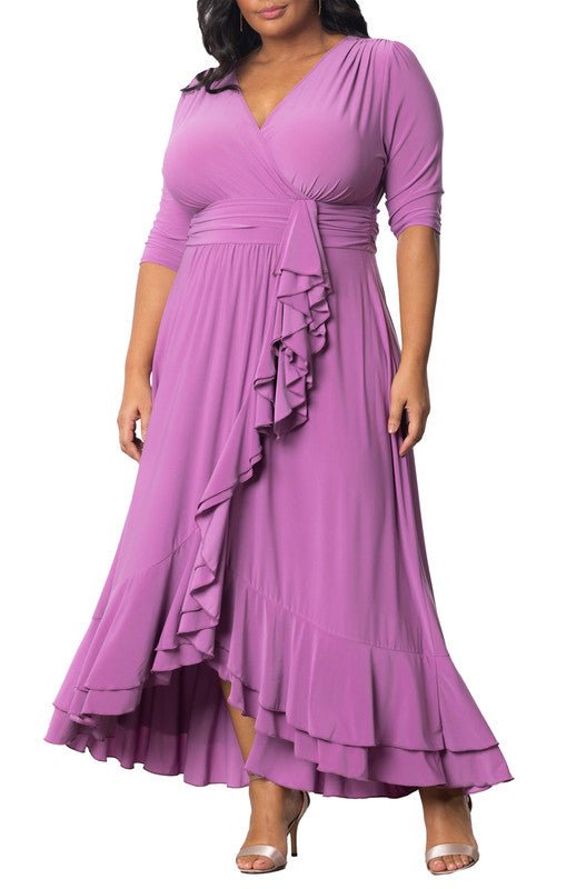 Veronica Ruffled Evening Gown - Plus - DressbarnDresses