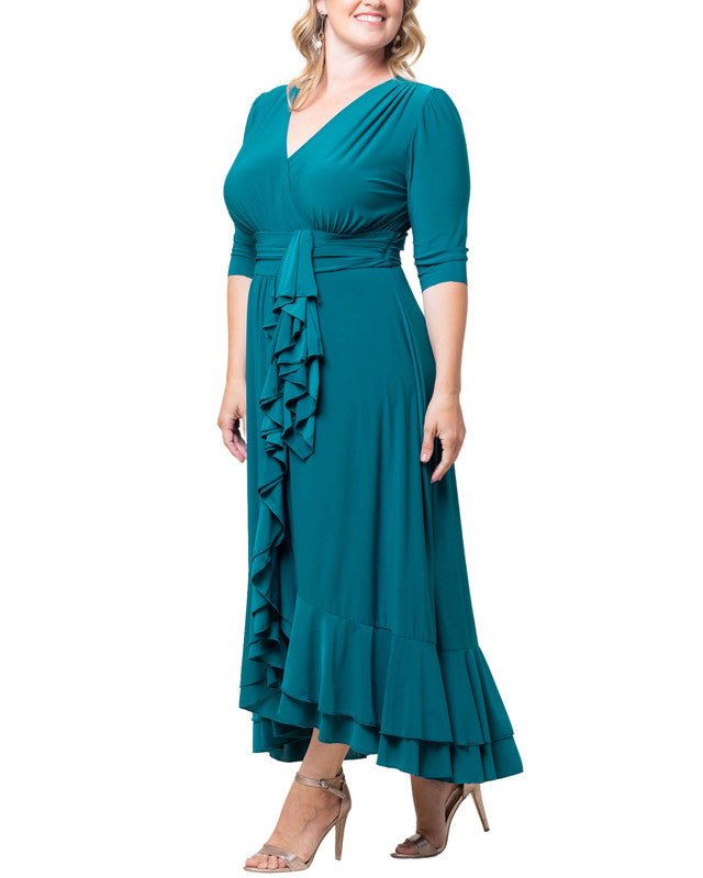 Veronica Ruffled Evening Gown - Plus - DressbarnDresses