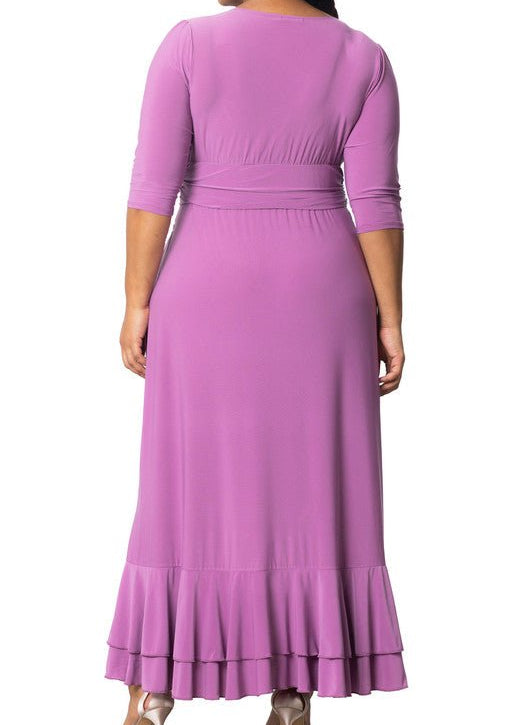 Veronica Ruffled Evening Gown - Plus - DressbarnDresses