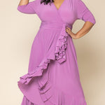 Veronica Ruffled Evening Gown - Plus - DressbarnDresses