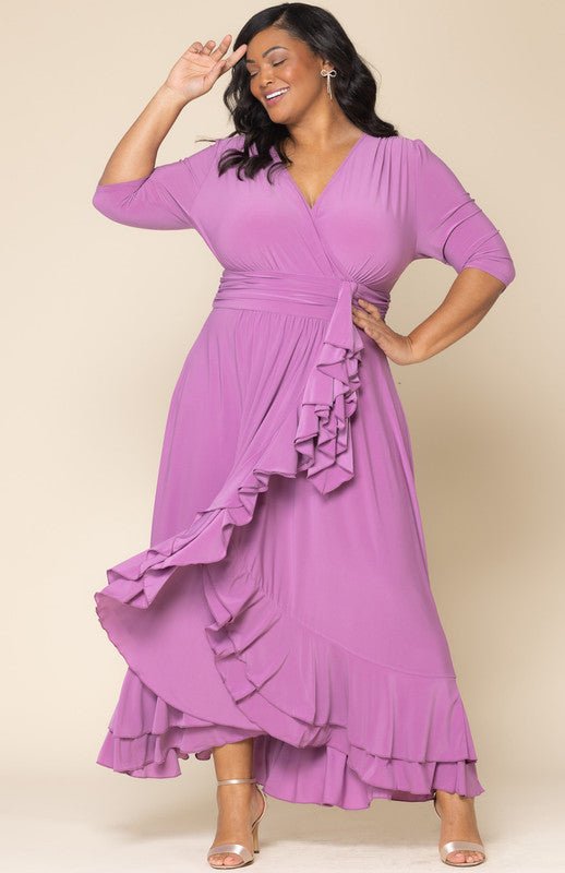 Veronica Ruffled Evening Gown - Plus - DressbarnDresses