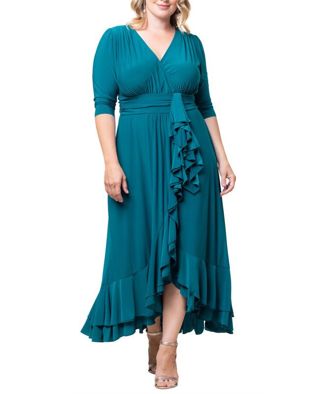 Veronica Ruffled Evening Gown - Plus - DressbarnDresses