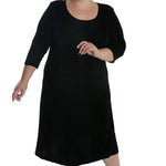 Vikki Vi Classic Black 3/4 Sleeve A - Line Dress - DressbarnDresses