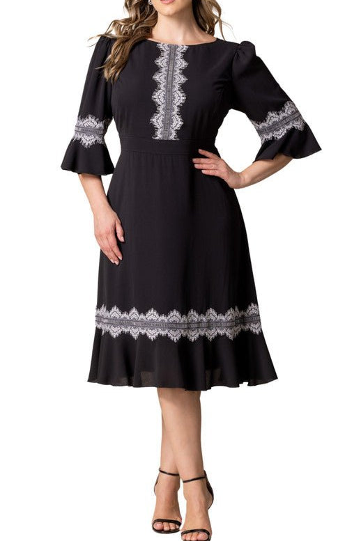 Villa Lace Trim Cocktail Dress - Plus - DressbarnKnee Length & Midi Dresses
