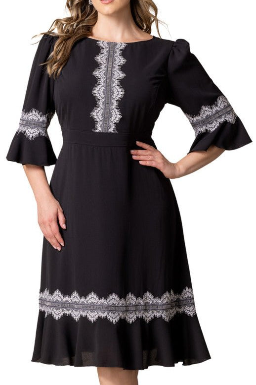 Villa Lace Trim Cocktail Dress - Plus - DressbarnKnee Length & Midi Dresses