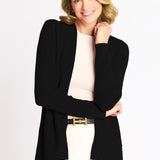 Waffle Stitch Cardigan Sweater with Pocket, Black - DressbarnCardigans & Completers