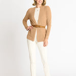 Waffle Stitch Cardigan Sweater with Pocket, Caramel Heather - DressbarnCardigans & Completers