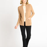 Waffle Stitch Cardigan Sweater with Pocket, Caramel Heather - DressbarnCardigans & Completers