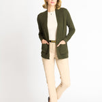 Waffle Stitch Cardigan Sweater with Pocket, Fatigue Heather - DressbarnCardigans & Completers