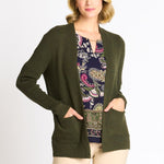 Waffle Stitch Cardigan Sweater with Pocket, Fatigue Heather - DressbarnCardigans & Completers