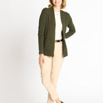 Waffle Stitch Cardigan Sweater with Pocket, Fatigue Heather - DressbarnCardigans & Completers