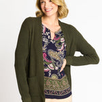 Waffle Stitch Cardigan Sweater with Pocket, Fatigue Heather - DressbarnCardigans & Completers