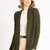 Waffle Stitch Cardigan Sweater with Pocket, Fatigue Heather - DressbarnCardigans & Completers