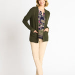 Waffle Stitch Cardigan Sweater with Pocket, Fatigue Heather - DressbarnCardigans & Completers