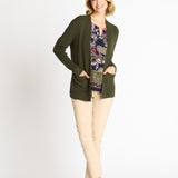 Waffle Stitch Cardigan Sweater with Pocket, Fatigue Heather - DressbarnCardigans & Completers